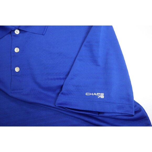 CHAPS GOLF - MEN'S BLUE SHORT SLEEVE POLO SHIRT - SIZE L - Picture 3 of 4